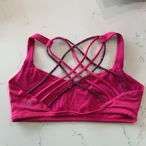 lululemon Free to Be *Wild Bra Light Support Magenta Sz12 - Picture 2 of 10